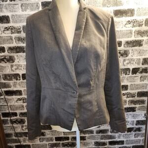 Worthington Women's Black Tan herringbone Blazer Size 12